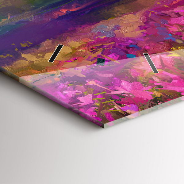 Horizontale Uhr mit motiv Landschaft aus Natur und Blumen