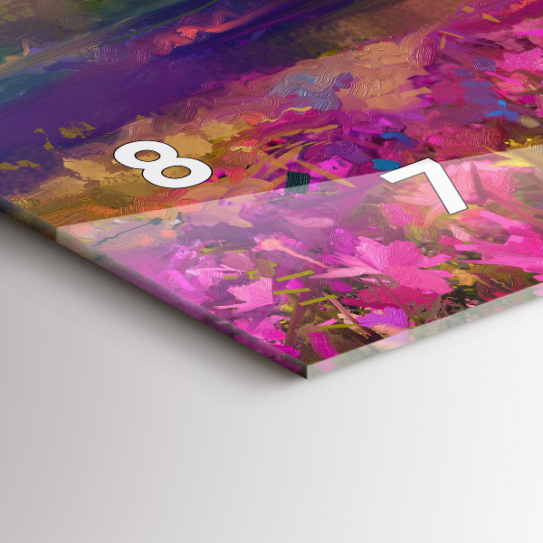 Horizontale Uhr mit motiv Landschaft aus Natur und Blumen