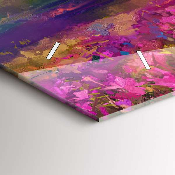 Horizontale Uhr mit motiv Landschaft aus Natur und Blumen