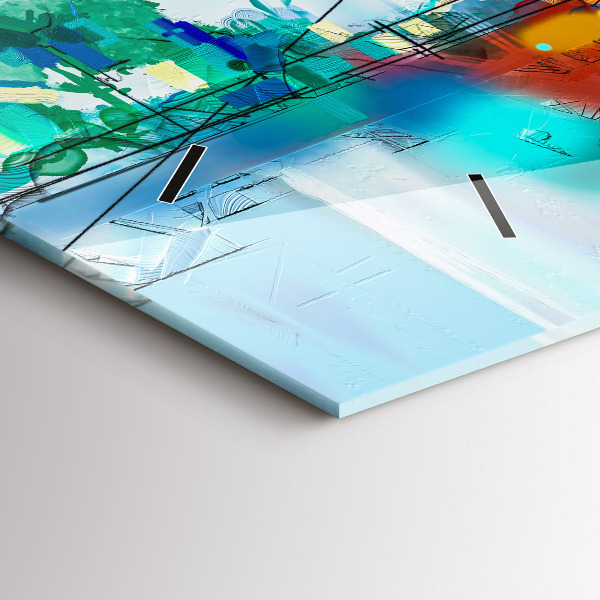 Horizontale Uhr Abstrakte Brücke