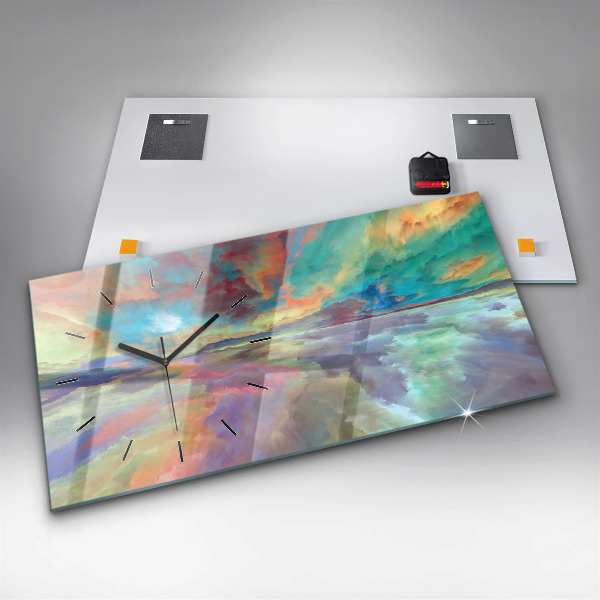 Horizontale Uhr mit motiv Abstrakte Landschaft