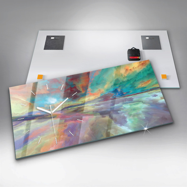 Horizontale Uhr mit motiv Abstrakte Landschaft