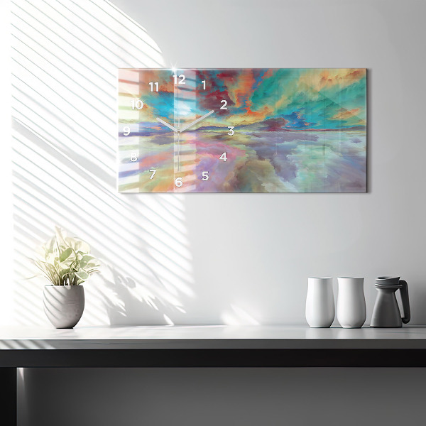 Horizontale Uhr mit motiv Abstrakte Landschaft