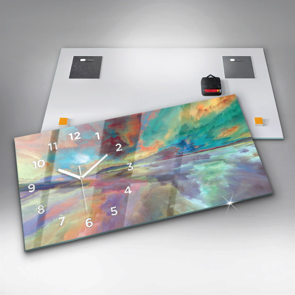 Horizontale Uhr mit motiv Abstrakte Landschaft