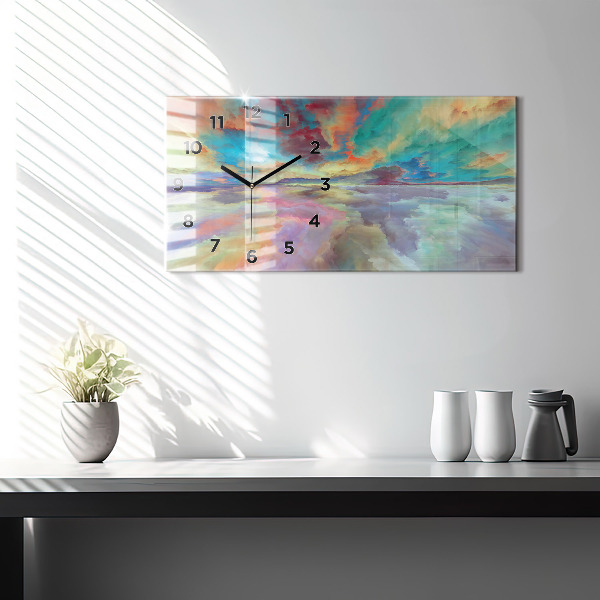 Horizontale Uhr mit motiv Abstrakte Landschaft