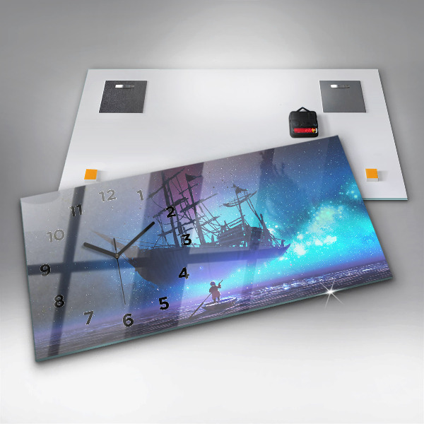 Horizontale Uhr Fantasie-Segelschiff