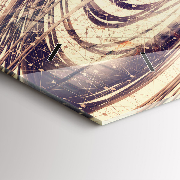 Horizontale Uhr mit motiv Abstrakter Mechanismus