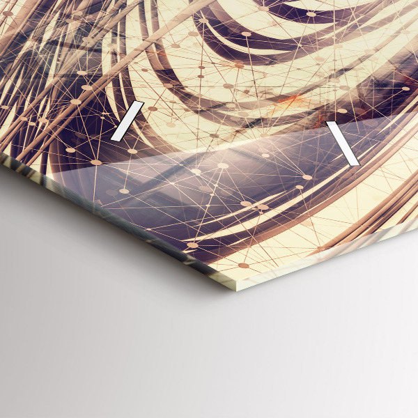 Horizontale Uhr mit motiv Abstrakter Mechanismus