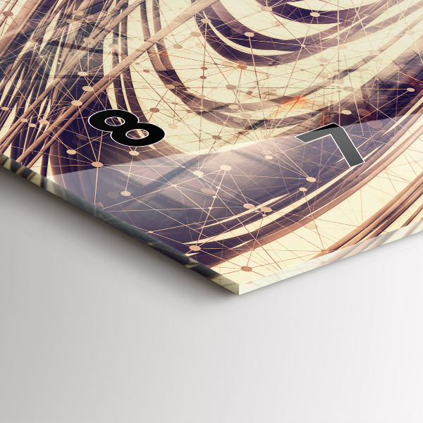 Horizontale Uhr mit motiv Abstrakter Mechanismus