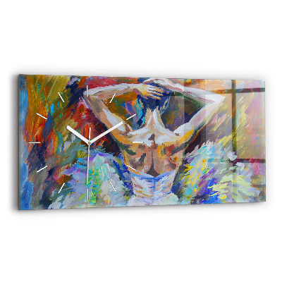 Horizontale Uhr Gemalte Ballerina