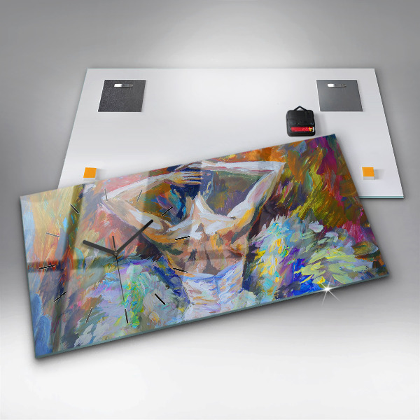 Horizontale Uhr Gemalte Ballerina