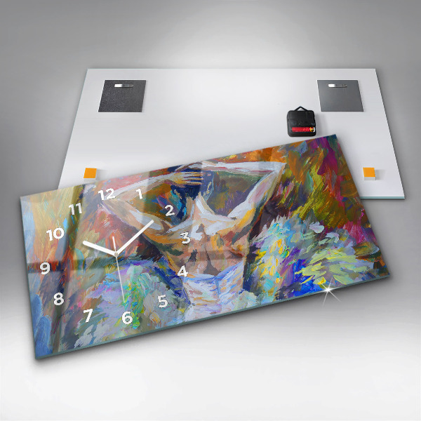 Horizontale Uhr Gemalte Ballerina