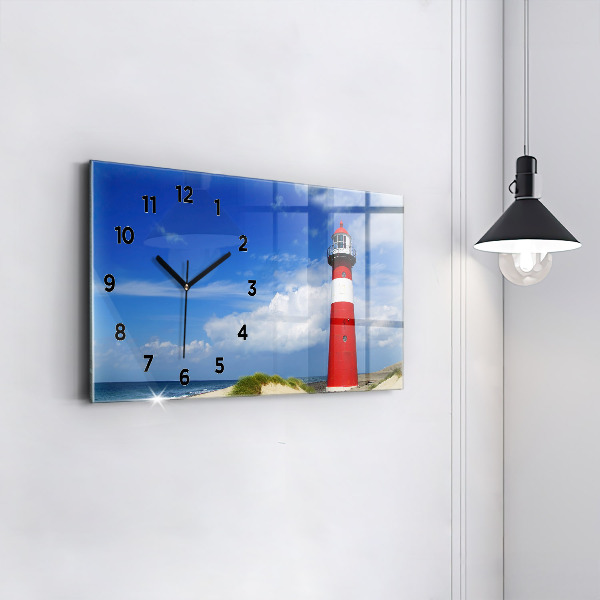 Horizontale Uhr mit motiv Leuchtturm