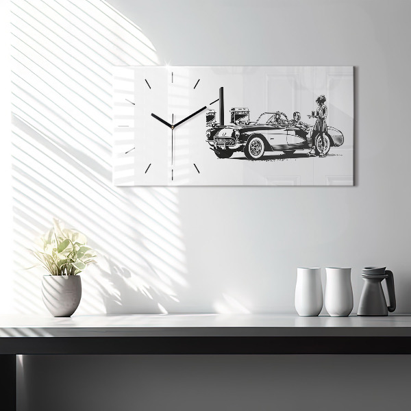 Horizontale Uhr Retro-Illustration