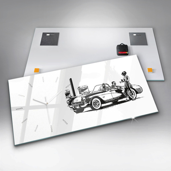 Horizontale Uhr Retro-Illustration