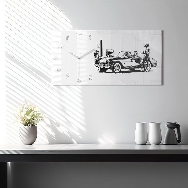 Horizontale Uhr Retro-Illustration