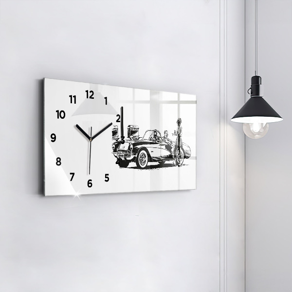 Horizontale Uhr Retro-Illustration