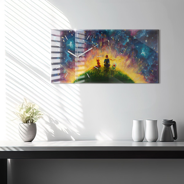 Horizontale Uhr mit motiv Abstrakter kleiner Prinz