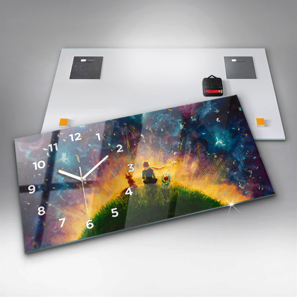 Horizontale Uhr mit motiv Abstrakter kleiner Prinz