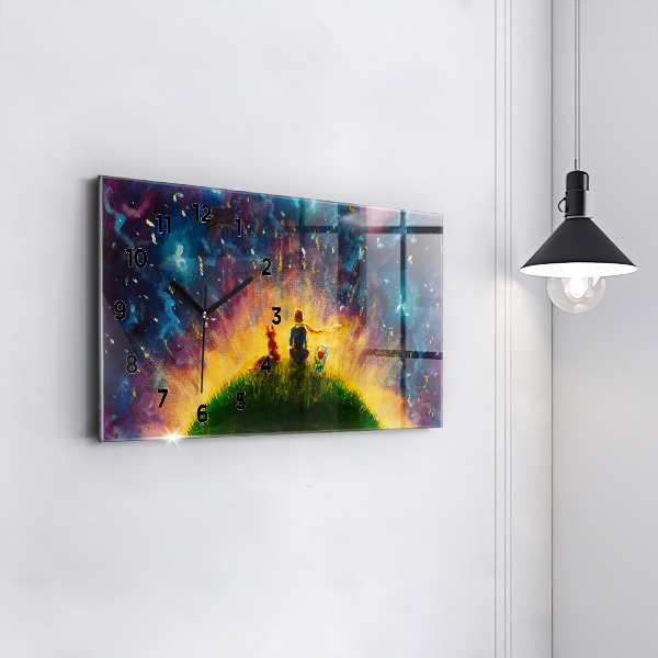 Horizontale Uhr mit motiv Abstrakter kleiner Prinz