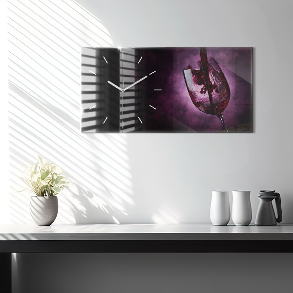 Horizontale Uhr Weinglas