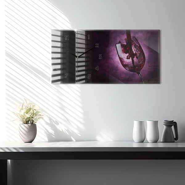 Horizontale Uhr Weinglas