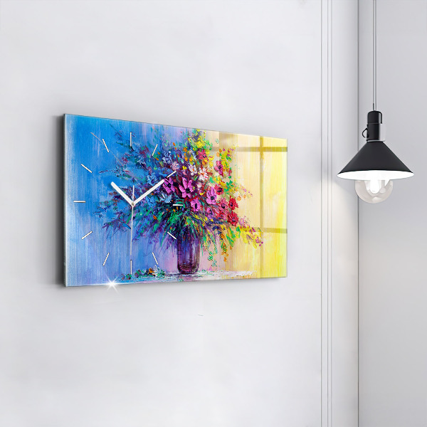 Horizontale Uhr Blumen in einer Vase