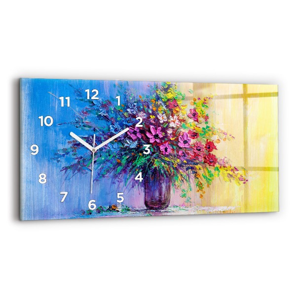 Horizontale Uhr Blumen in einer Vase
