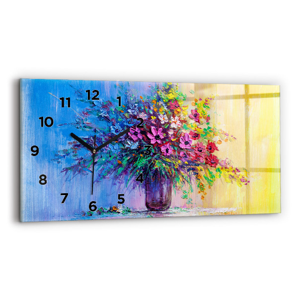 Horizontale Uhr Blumen in einer Vase