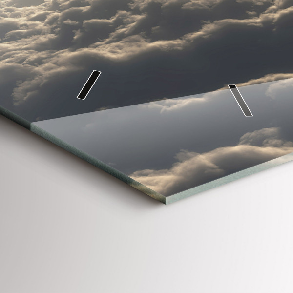 Horizontale Uhr Luftballon am Himmel