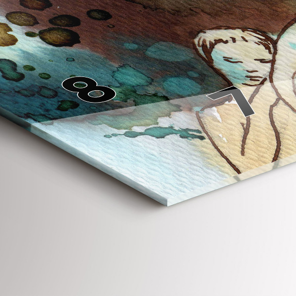 Horizontale Uhr mit motiv Abstraktion Frau