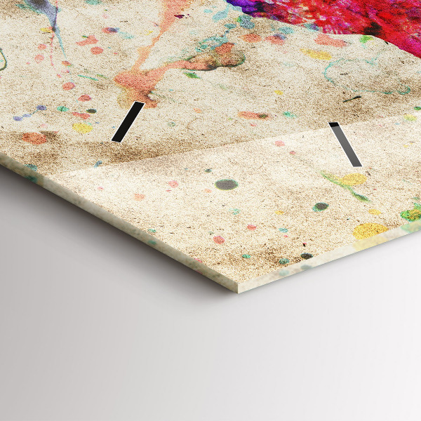 Horizontale Uhr mit motiv Farbige Weltkarte