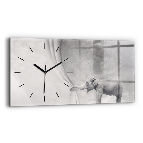 Horizontale Uhr mit motiv Elefant
