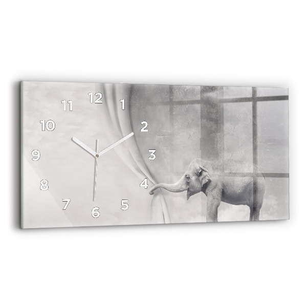 Horizontale Uhr mit motiv Elefant