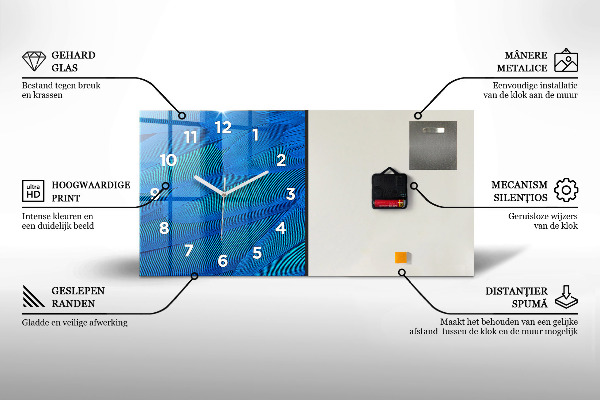 Horizontale Uhr mit motiv Elefant