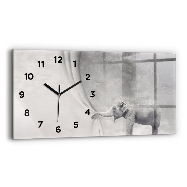 Horizontale Uhr mit motiv Elefant