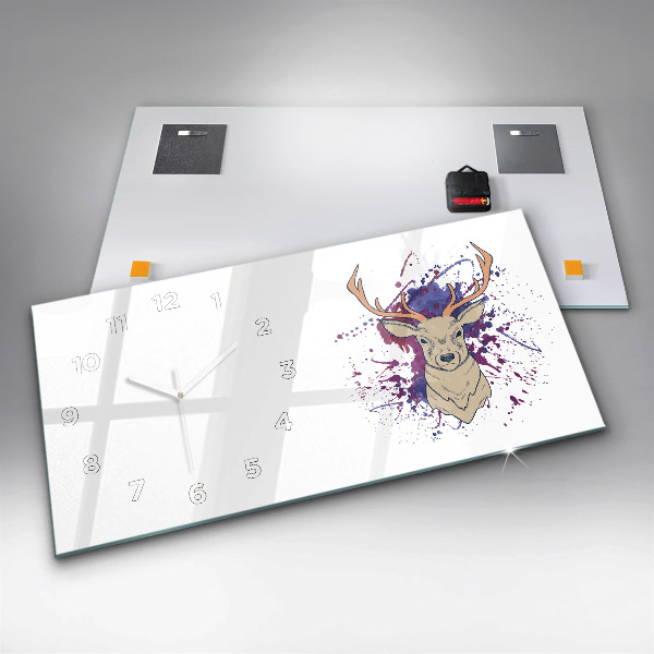 Horizontale Uhr mit motiv Vektor-Illustration eines Rehs