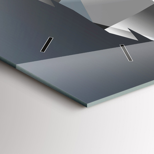 Horizontale Uhr mit motiv Wolfskopf