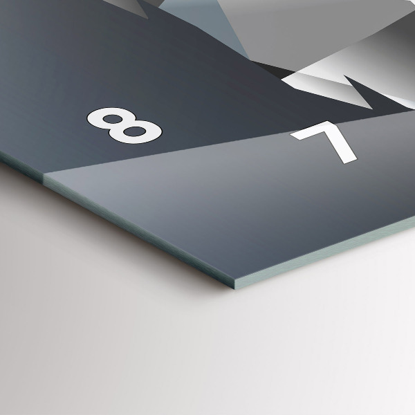 Horizontale Uhr mit motiv Wolfskopf