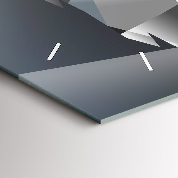 Horizontale Uhr mit motiv Wolfskopf