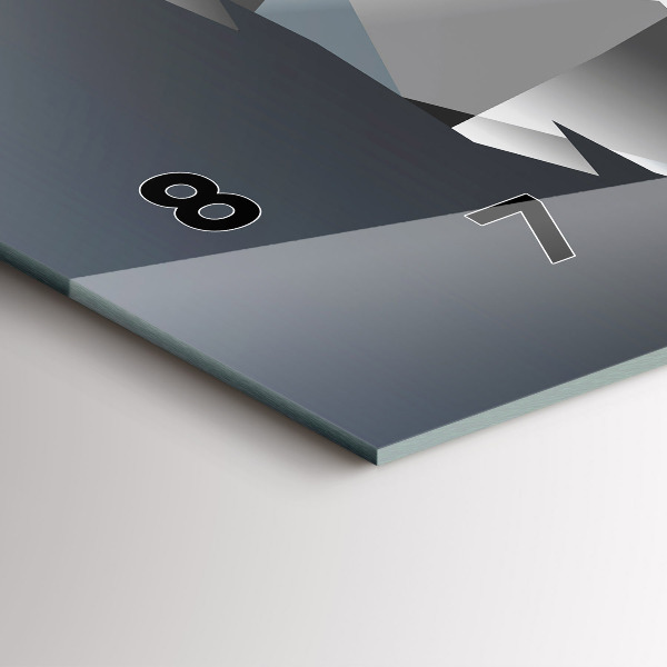 Horizontale Uhr mit motiv Wolfskopf