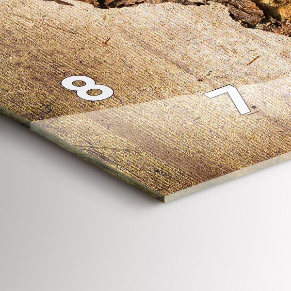 Horizontale Uhr Alte Weltkarte