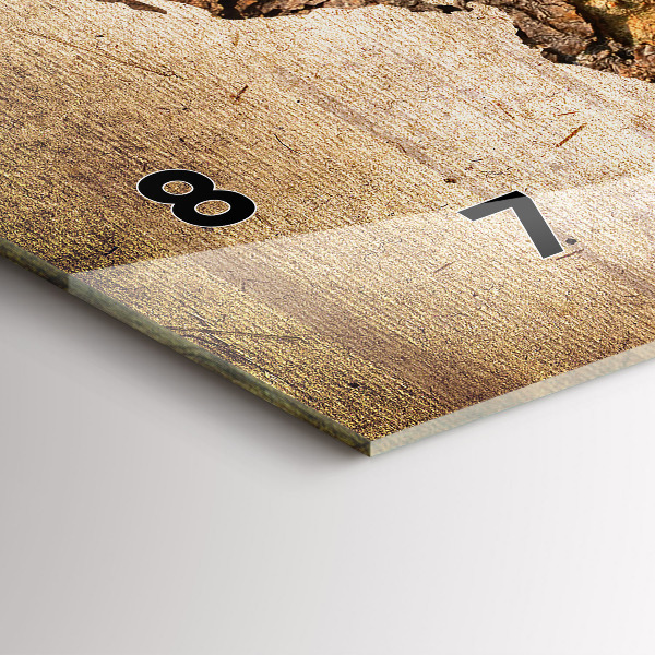 Horizontale Uhr Alte Weltkarte