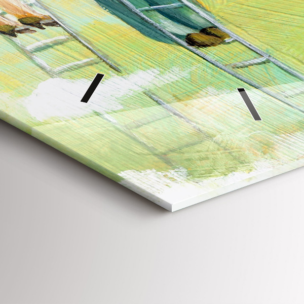 Horizontale Uhr Menschen auf einer Leiter