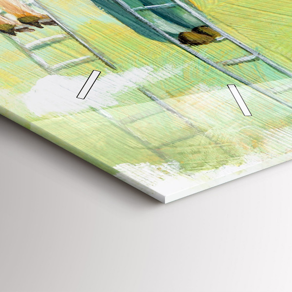 Horizontale Uhr Menschen auf einer Leiter