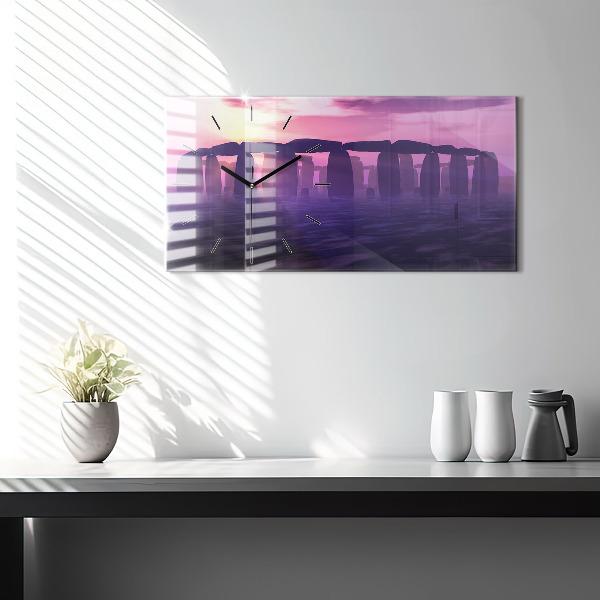 Horizontale Uhr Sonnenuntergang bei Stonehenge