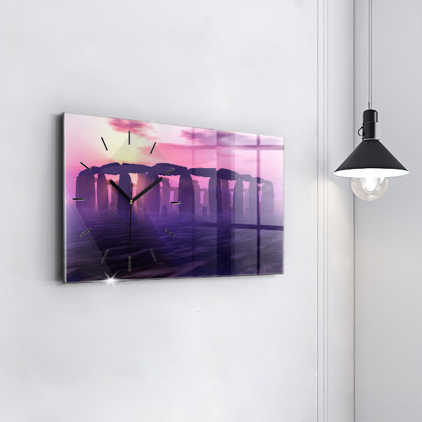 Horizontale Uhr Sonnenuntergang bei Stonehenge