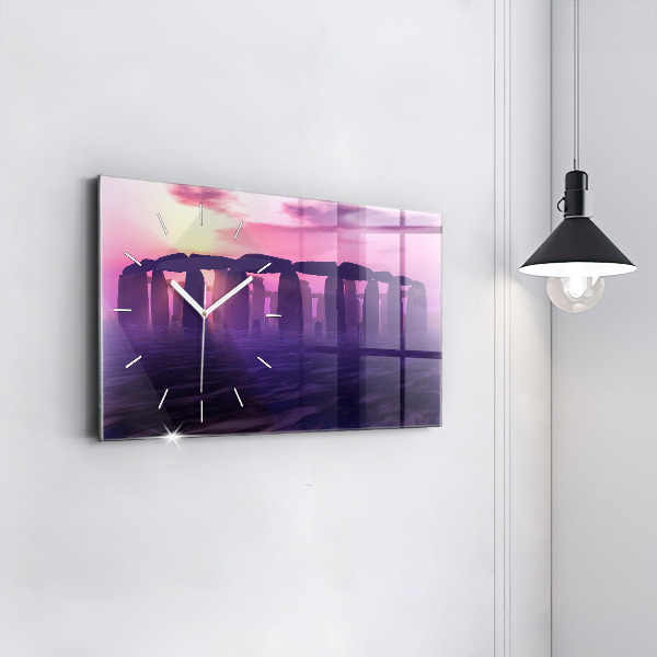 Horizontale Uhr Sonnenuntergang bei Stonehenge