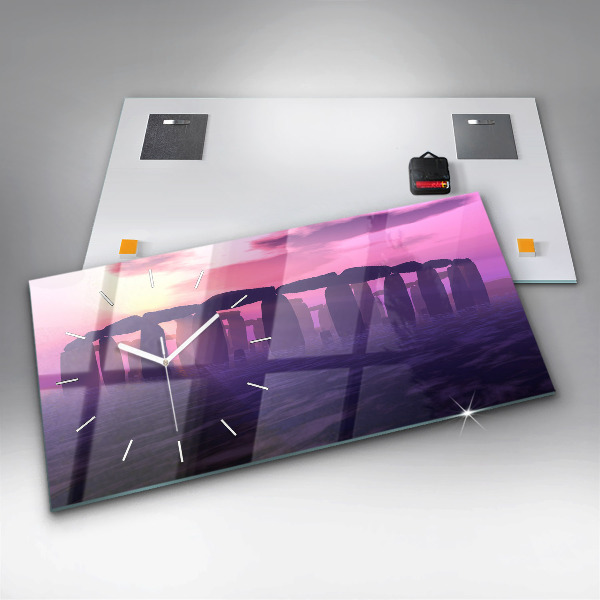 Horizontale Uhr Sonnenuntergang bei Stonehenge