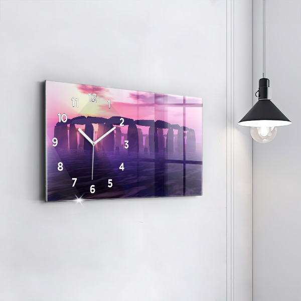 Horizontale Uhr Sonnenuntergang bei Stonehenge